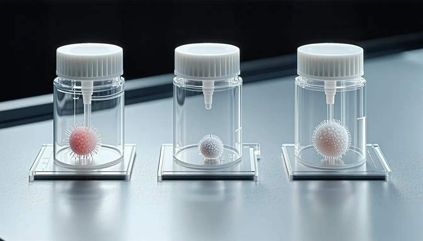 Illustration accompanying CNPEM built a microfluidic chip that gives the spheroid back after the assay