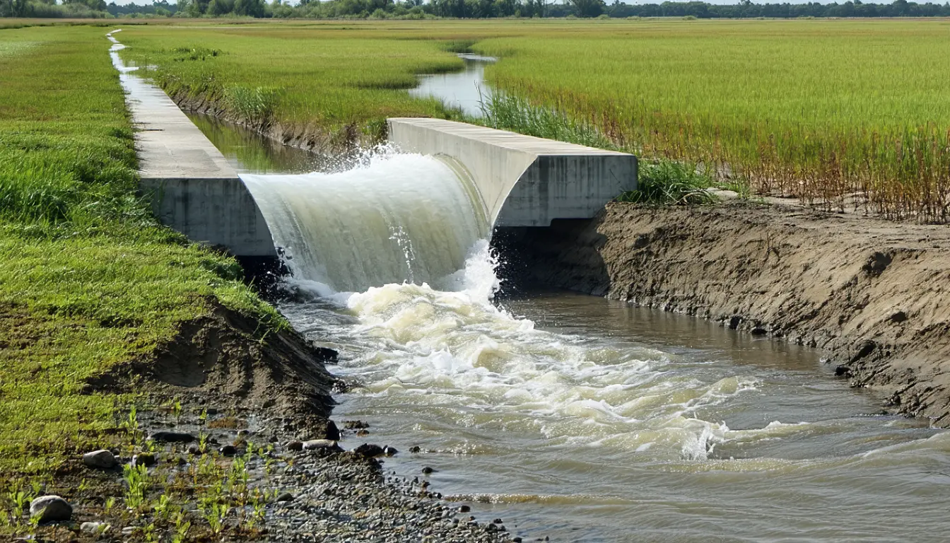 Illustration accompanying Human nitrogen inputs outweigh all natural sources along a quarter of coastal waterways