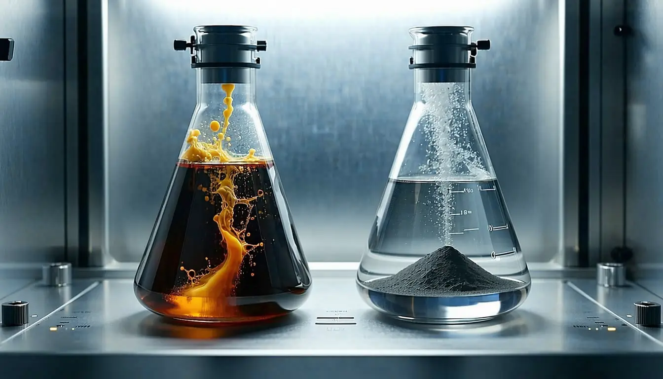 Illustration accompanying Ultrasound drove iron powder and water to spinel oxide nanoparticles in 24 hours