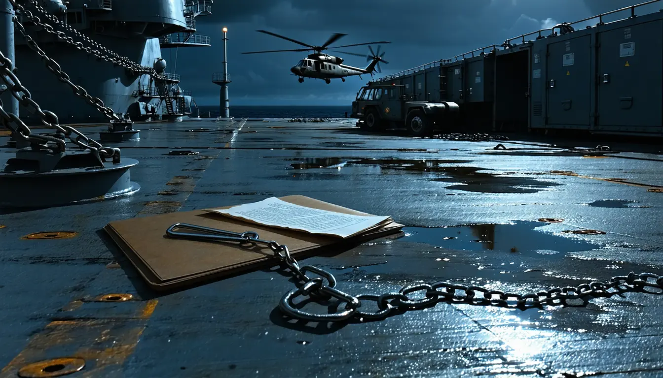 Illustration accompanying A chatbot's cargo error reached a boarding party inside a standard intelligence report