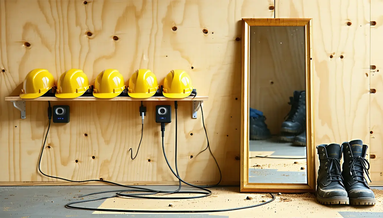 Illustration accompanying Ironsite raised $30.8M for its construction AI built on hard-hat camera footage