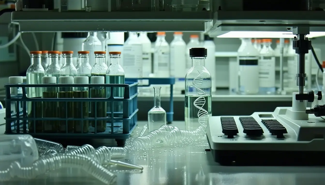 Illustration accompanying Bench scientists put the bioweapon bottleneck in the wet lab