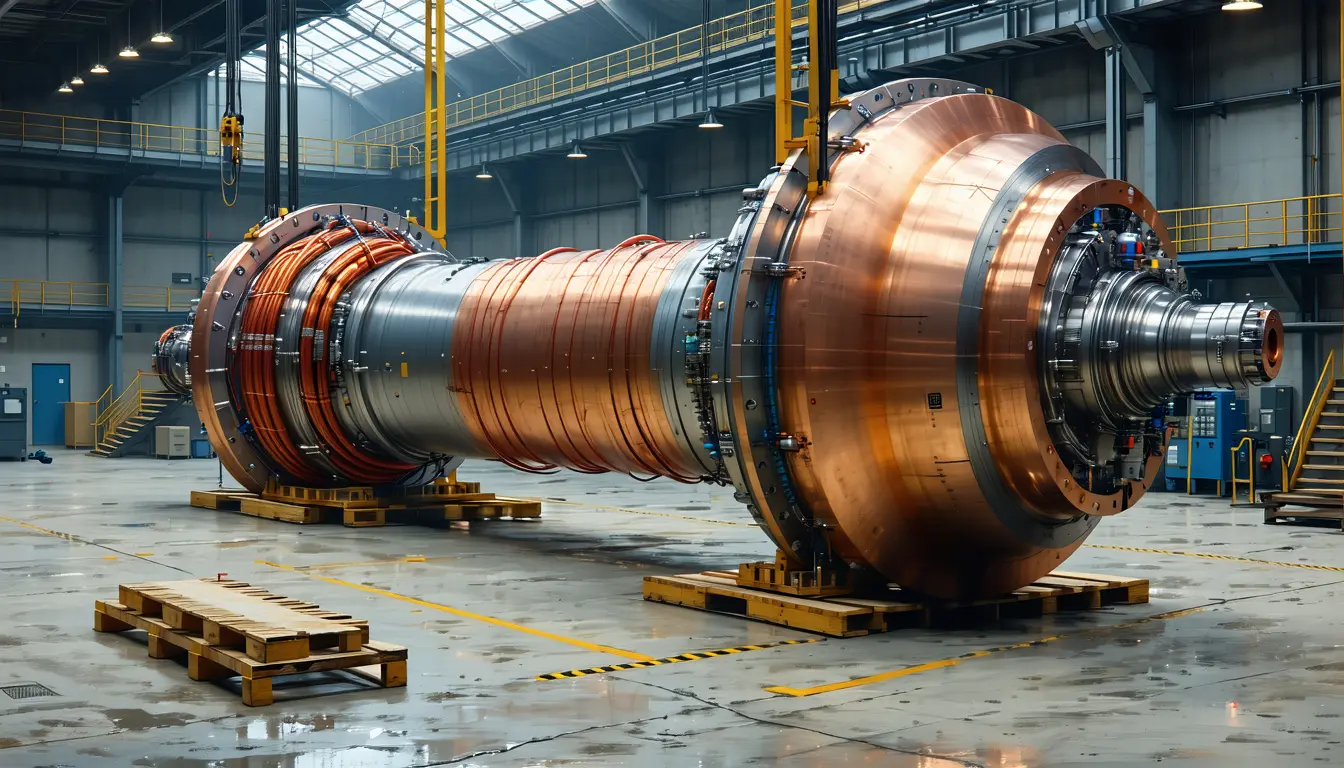 Illustration accompanying China's HL-4 trades copper coils for 25-tesla superconducting magnets to keep plasma running