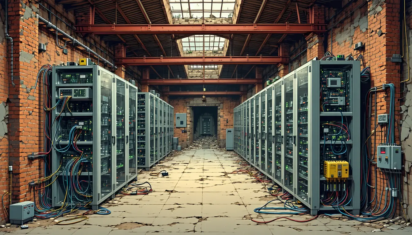 Illustration accompanying CoreWeave anchors 15 years of AI capacity at a converted Niagara Falls cryptomine