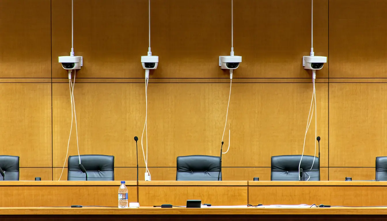 Illustration accompanying Hawley invites four camera vendor CEOs to testify, but only Verkada responds on who can access surveillance data