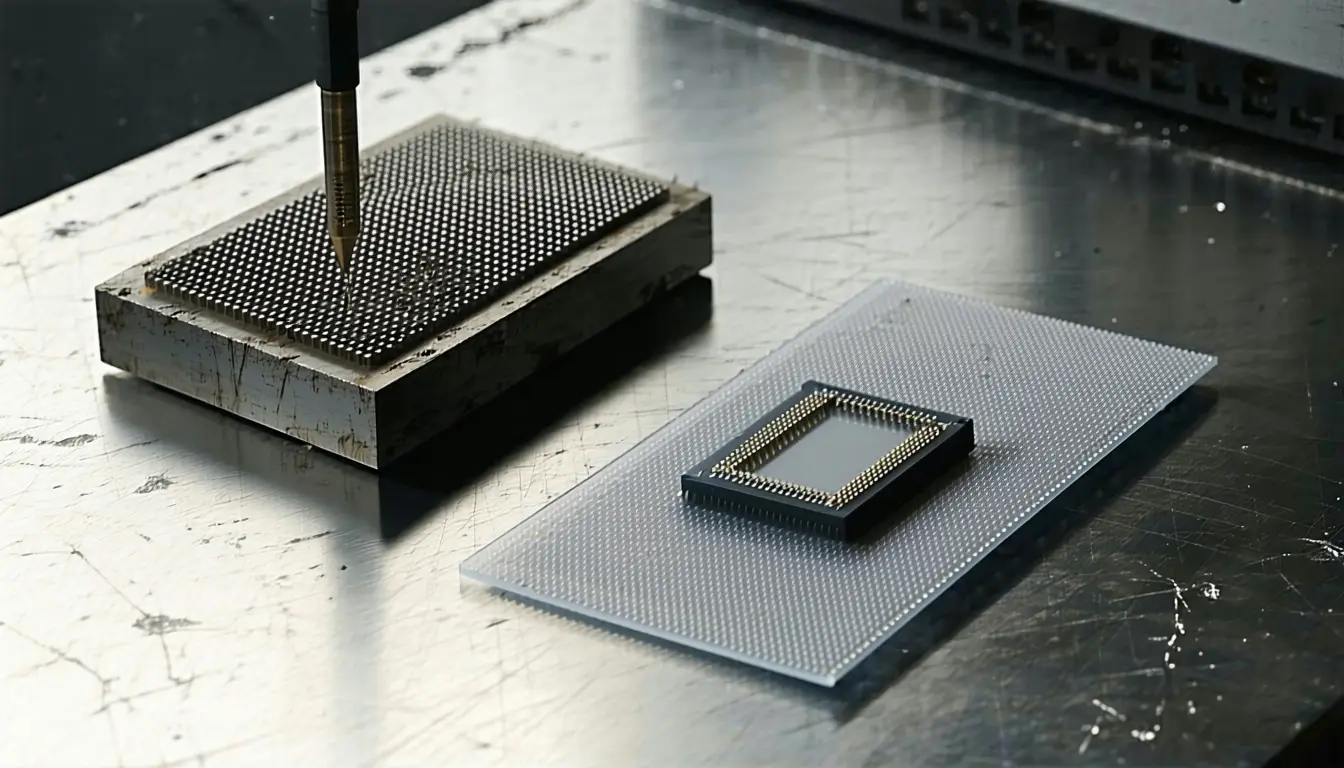 Illustration accompanying NC State's rigid thin film insulates five times better than silicone