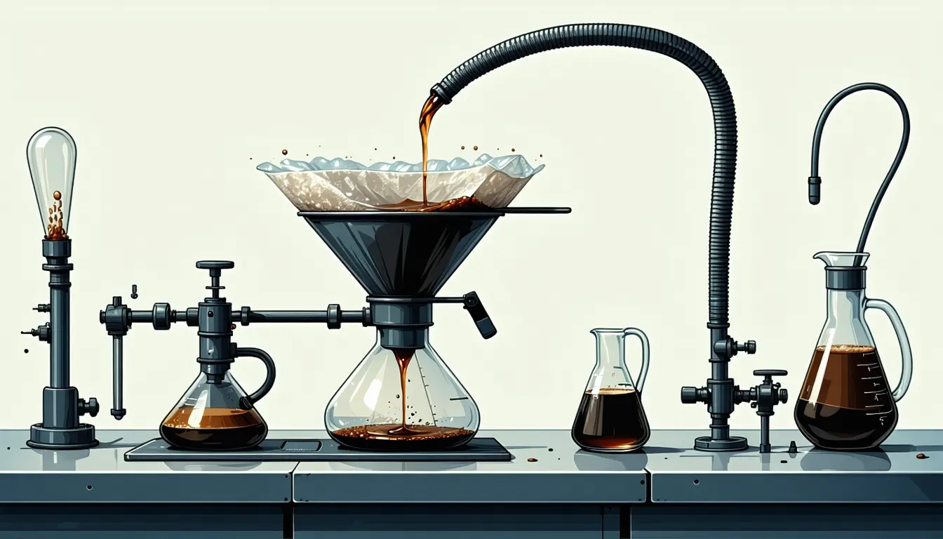 Illustration accompanying A graphene oxide membrane takes half the caffeine out of coffee already brewed