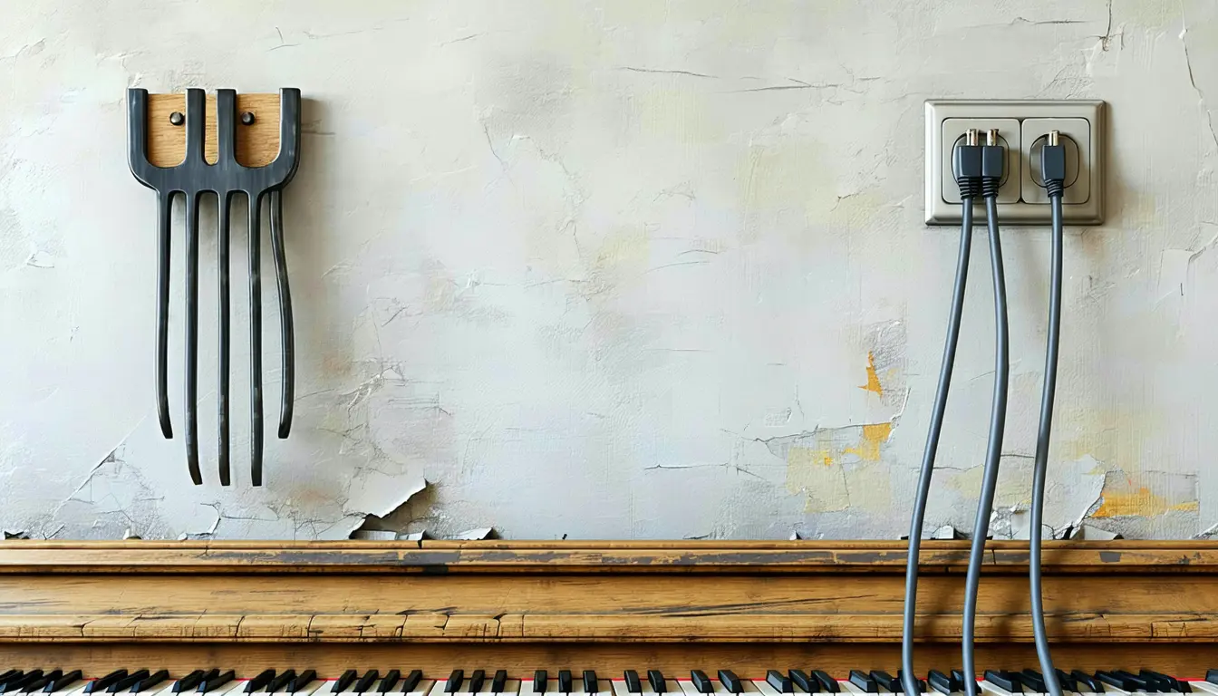 Illustration accompanying A musician who tunes to the electrical hum found his absolute pitch drifting in Norway