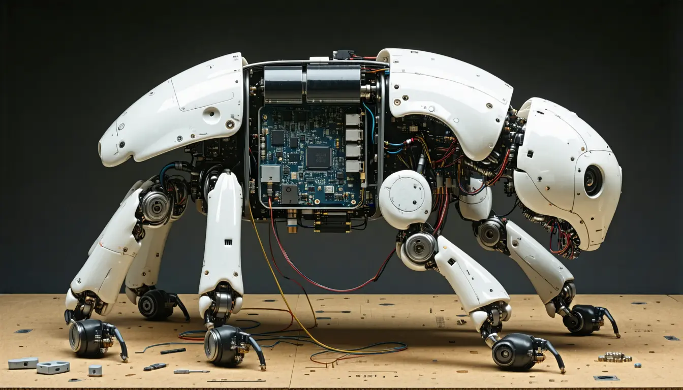 Illustration accompanying A Nature Perspective wires a robot's internal signals into the policy that picks its actions