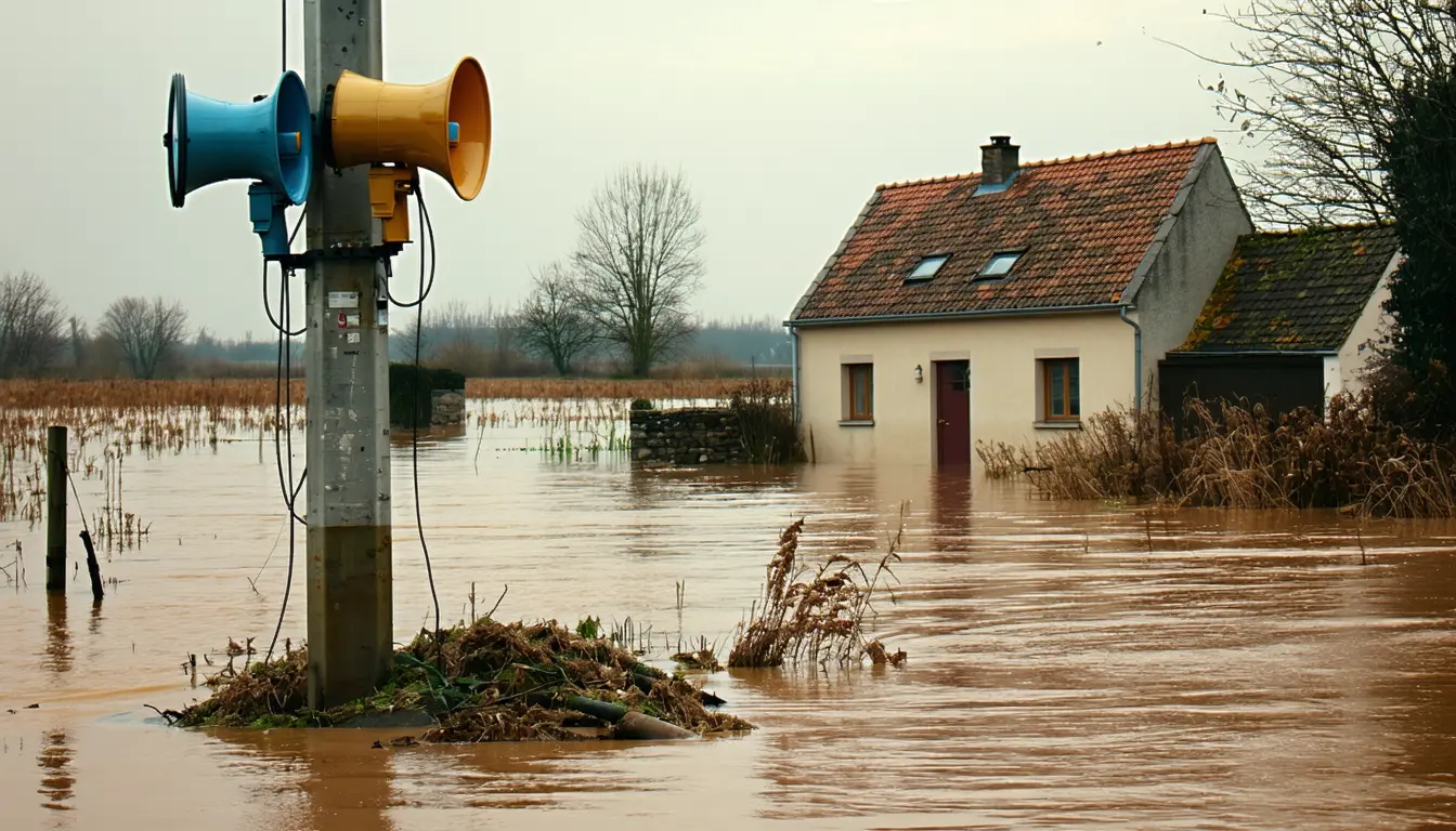 Illustration accompanying A survey in four flood-hit places finds the warning gap in the messenger and the channel