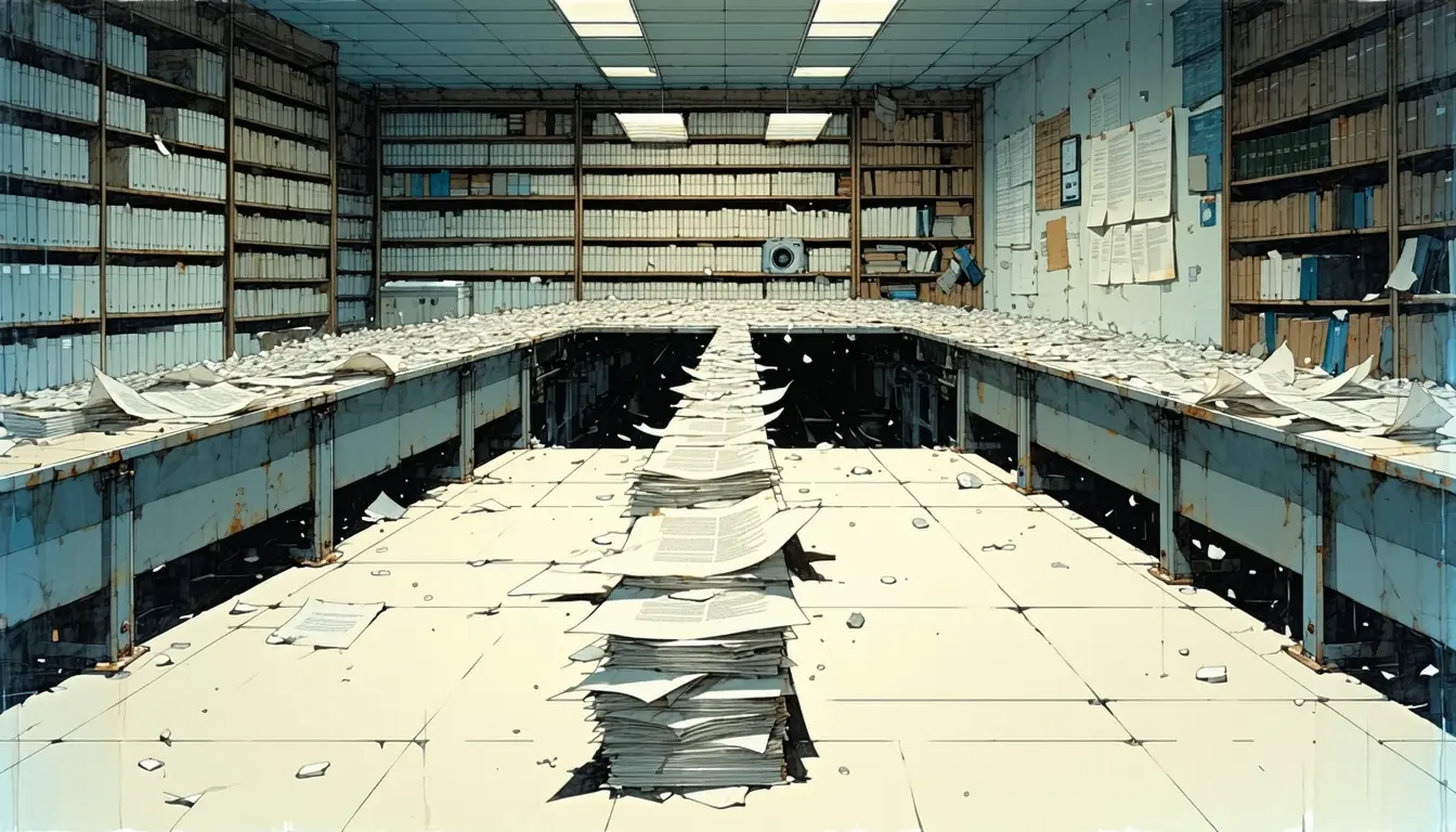 Illustration accompanying A compliance agent reads its permission table and stops one transition short of signing