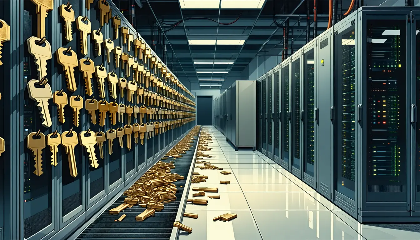 Illustration accompanying A truncated HMAC identifies the API key without letting a log reader use it