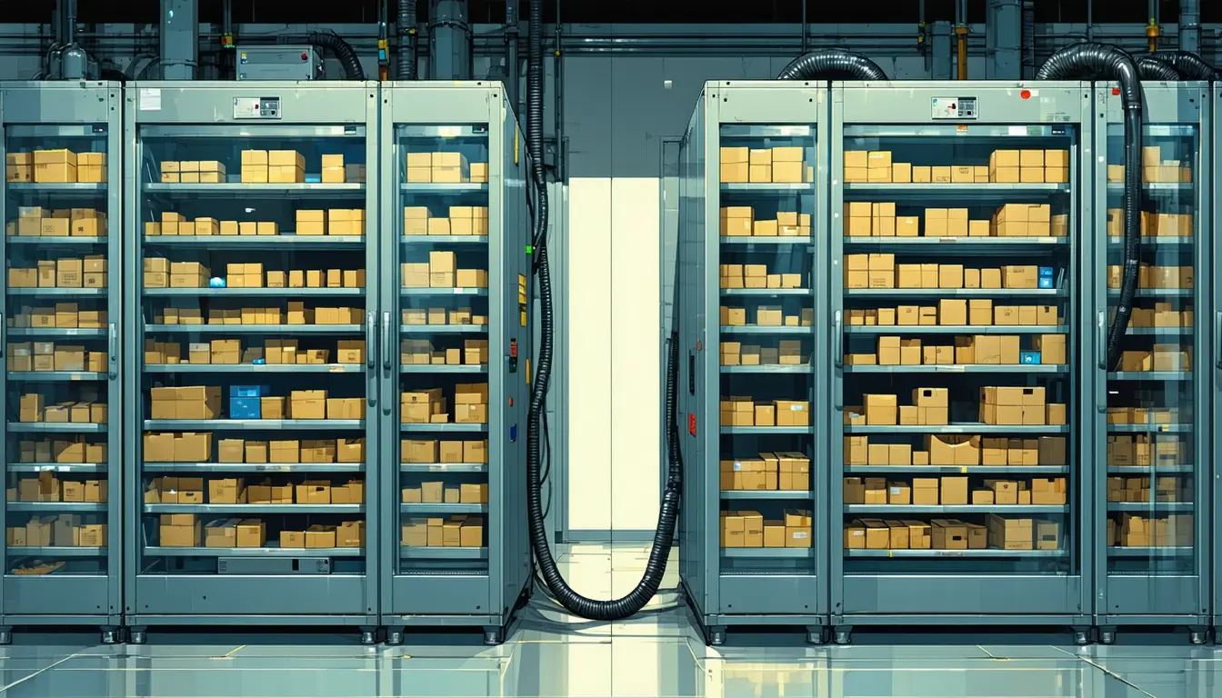 Illustration accompanying Invalidating a cache tag on one Next.js instance leaves the other one serving sold-out stock