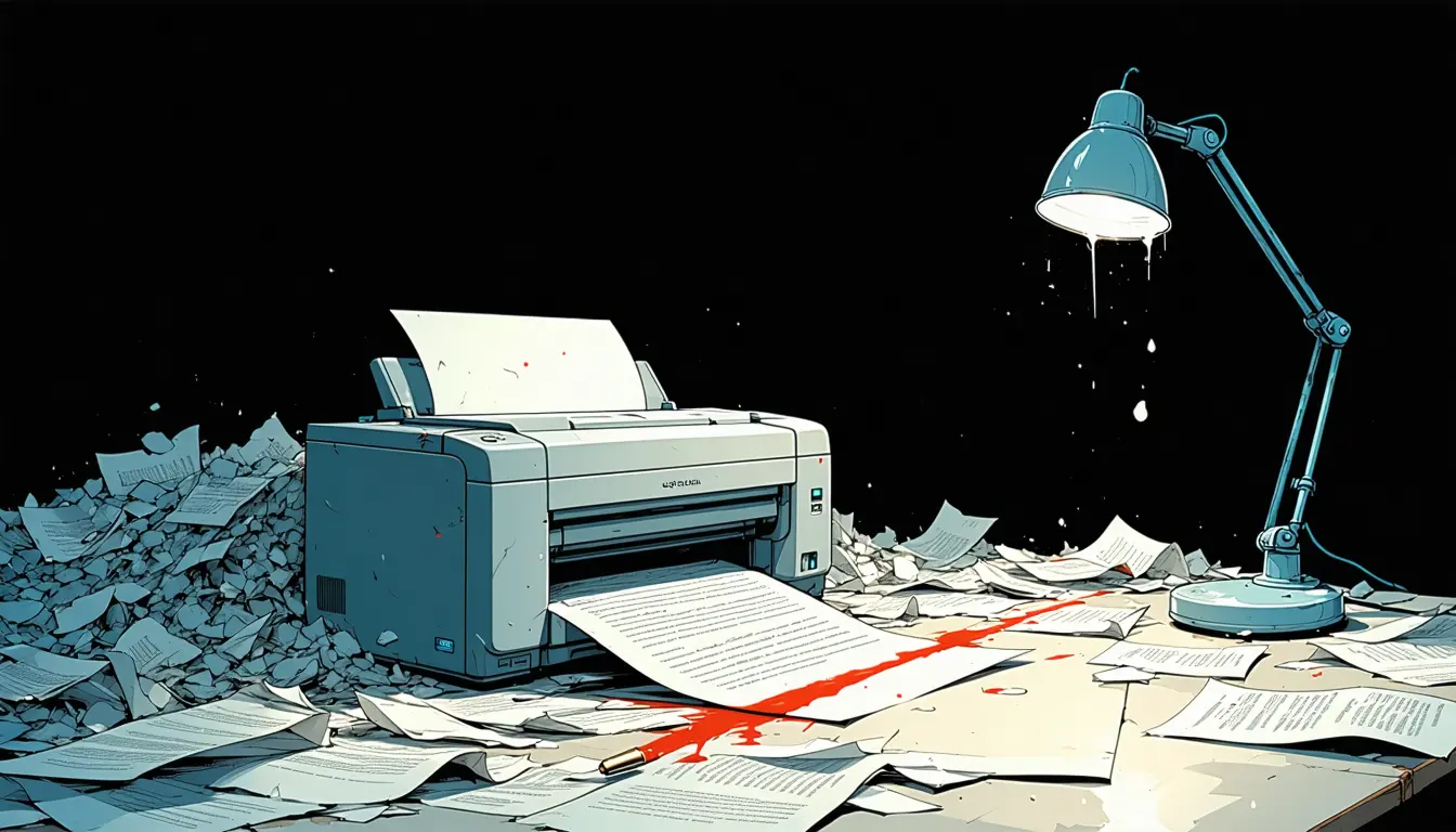 Illustration accompanying The founder's new job is checking what the AI wrote