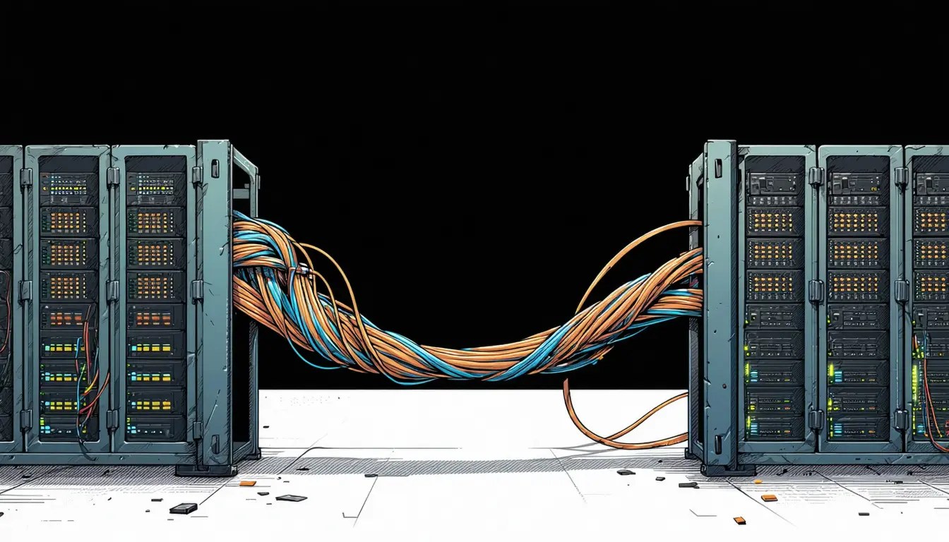 Illustration accompanying GitHub's cleanup job watched replica lag while the primary ran out of connections