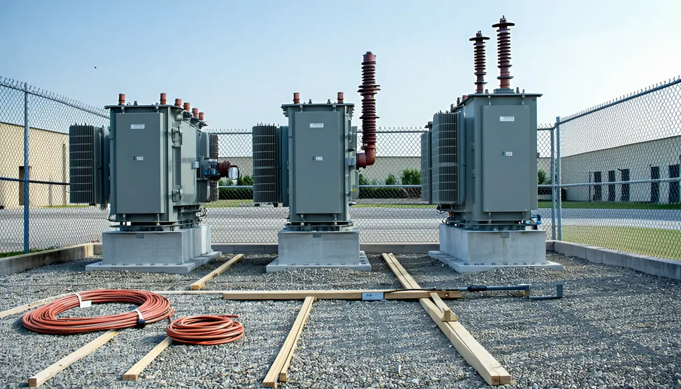 Illustration accompanying A 160-week wait for substation transformers now sets the pace of the AI buildout