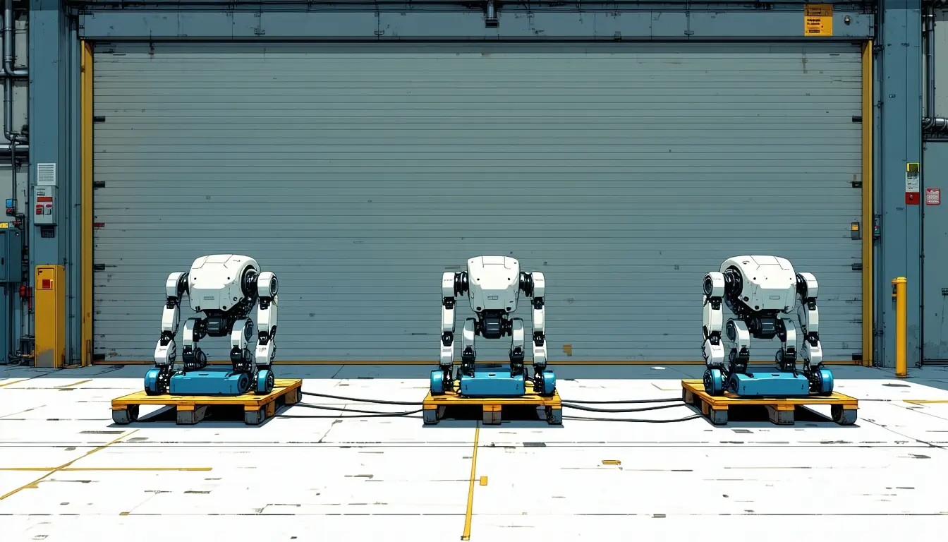 Illustration accompanying Beijing now demands recurring revenue before a humanoid robot maker can list