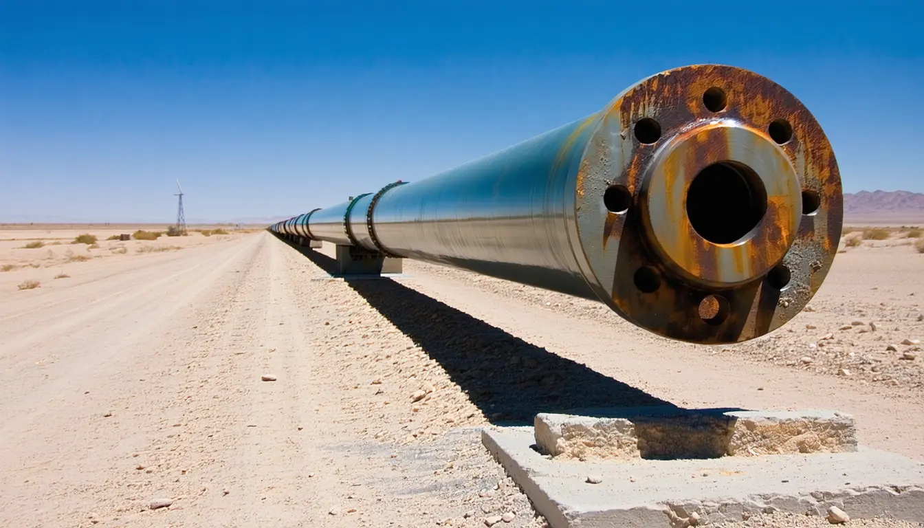 Illustration accompanying Market pricing more than halves the odds on a September Saudi pipeline restart