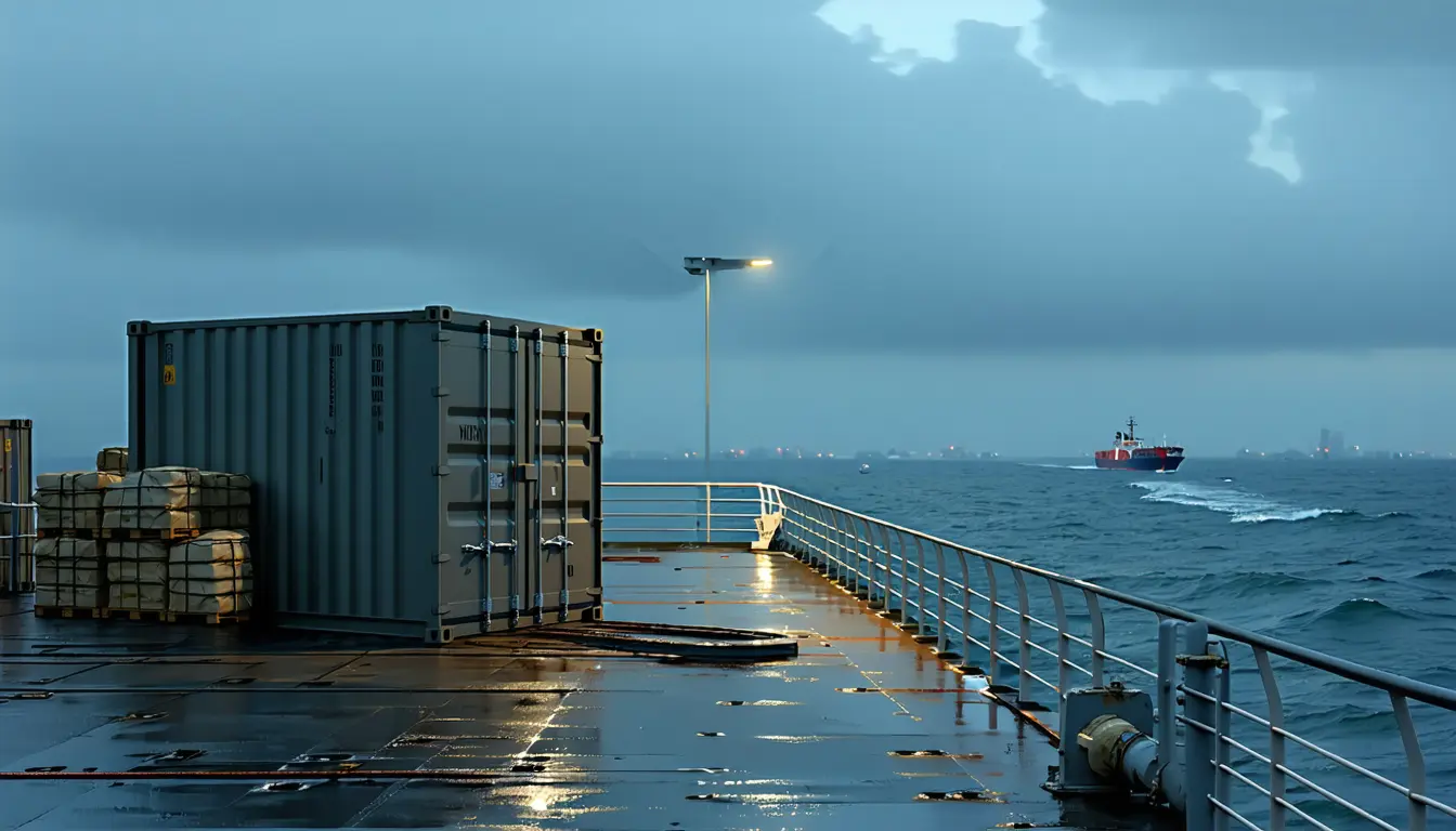 Illustration accompanying U.S. military nearly boarded Chinese ship after chatbot misread cargo in AI-assisted report