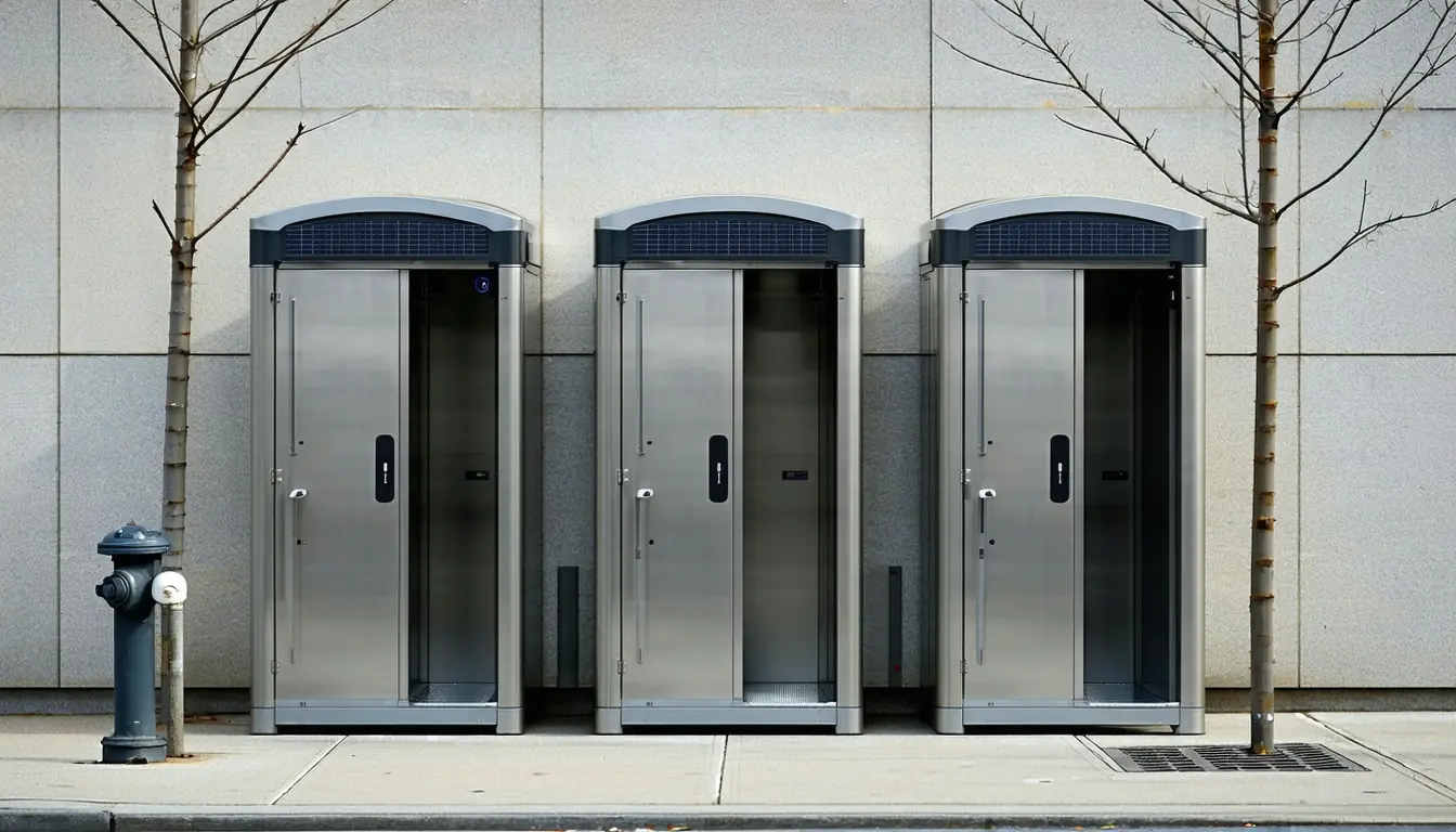 Illustration accompanying New York buys 17 automated public toilets at roughly $235,000 apiece