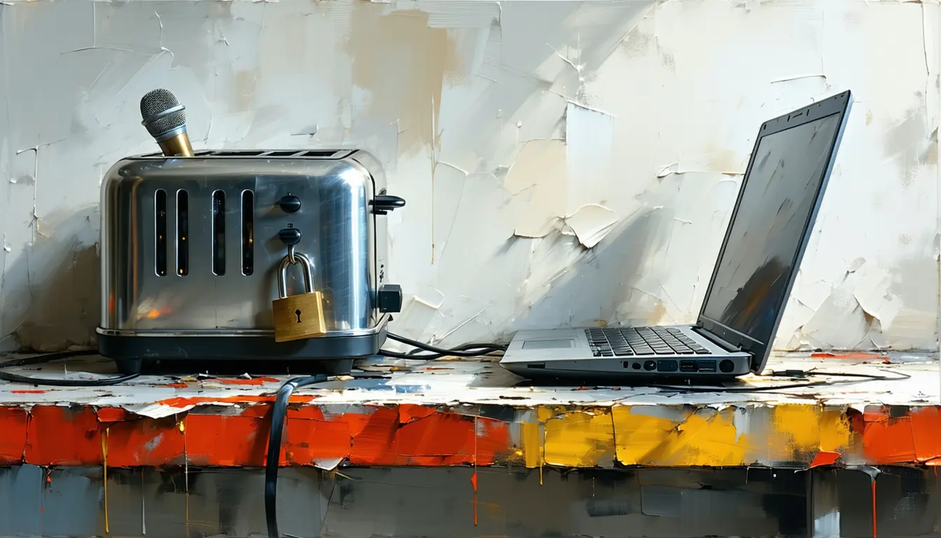 Illustration accompanying Pen Test Partners' AI toaster broke its own CTF rules until the password moved into code