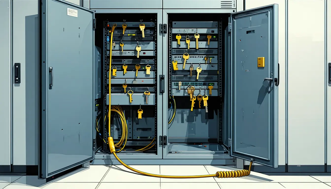 Illustration accompanying One unauthenticated request to LiteLLM's admin endpoint dumps every provider key the proxy routes