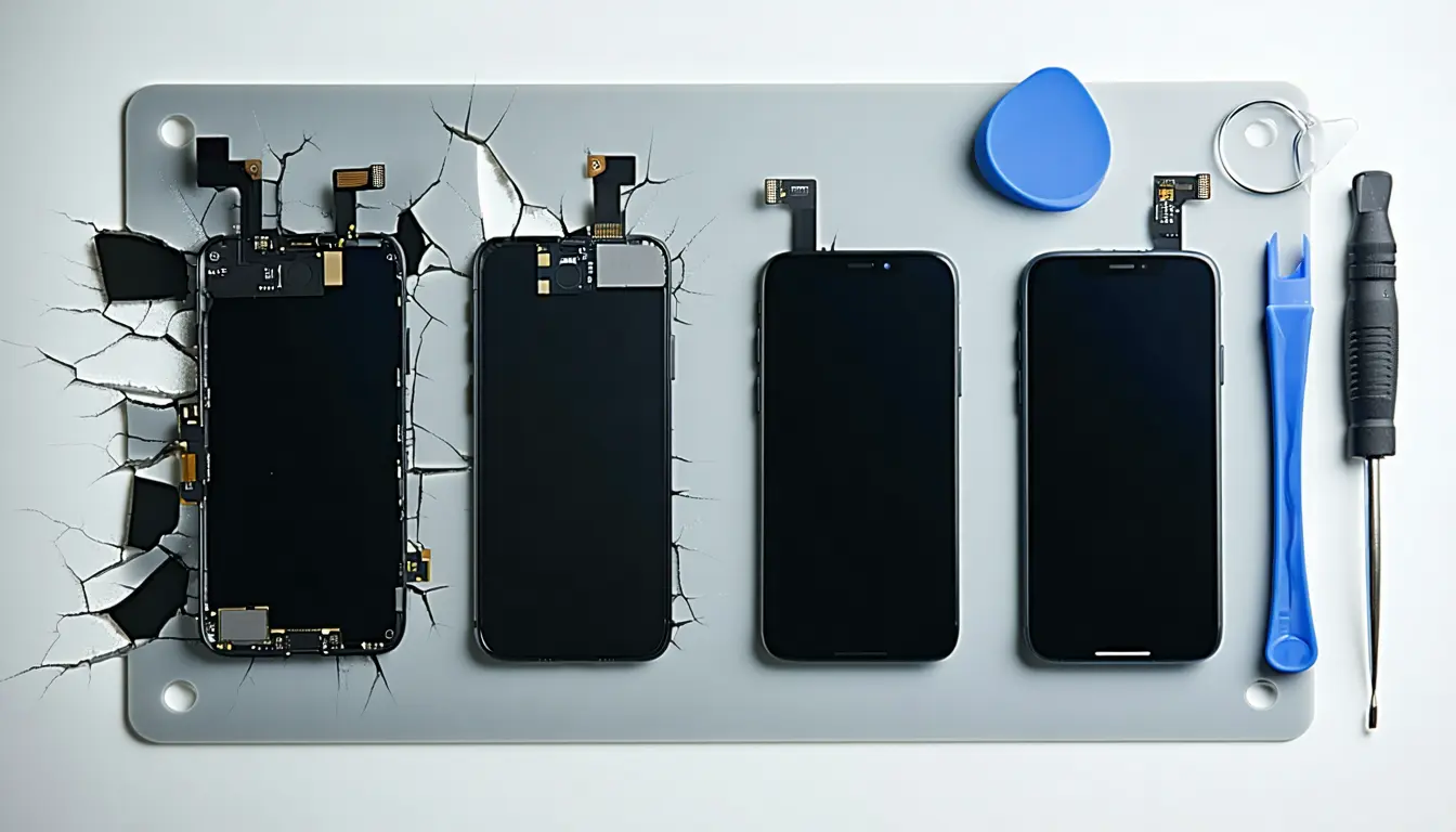 Illustration accompanying Three of four iPhone 18 Pros tore a plastic screen frame when iFixit opened them