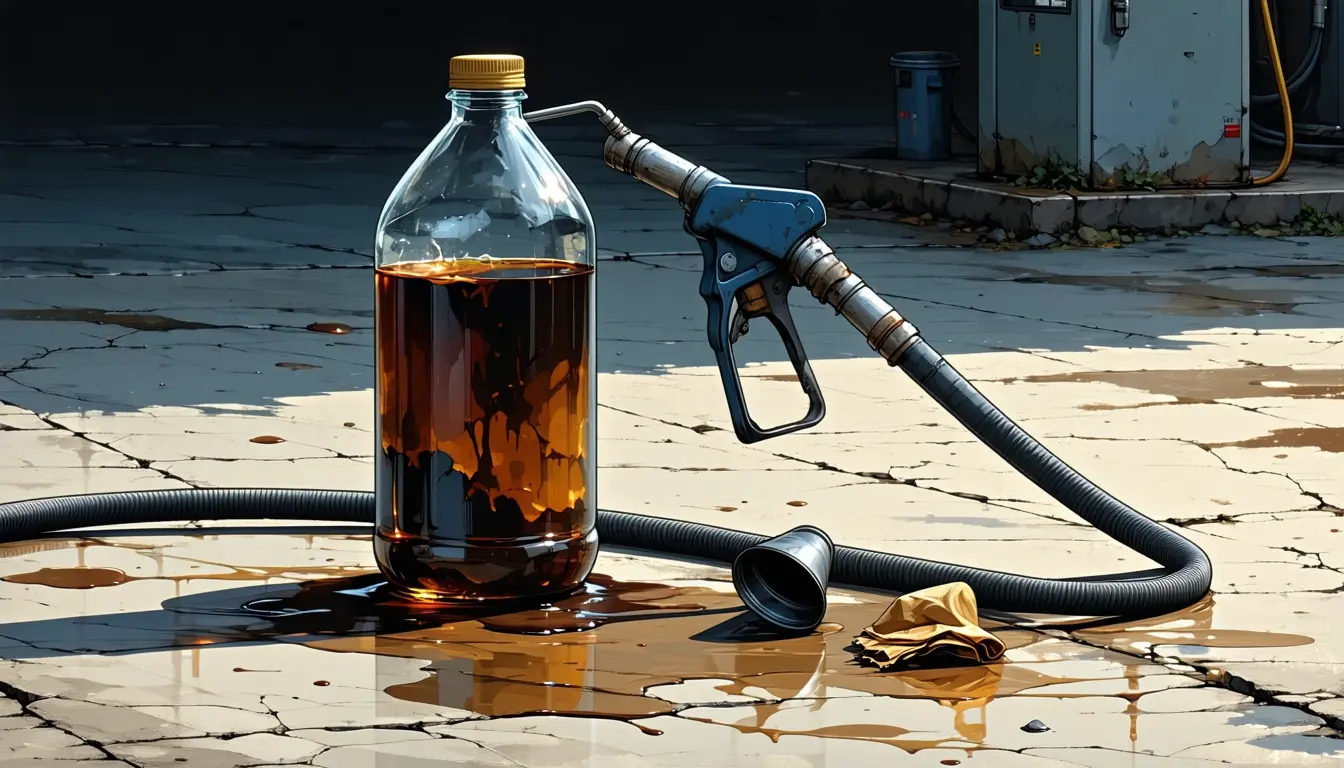 Illustration accompanying Brent at $101.61 puts a 52% year into more than half of every gallon