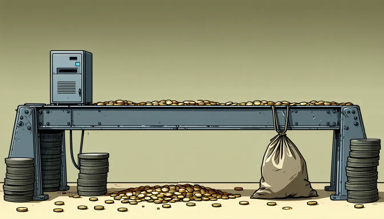 Illustration accompanying SocGen's 2029 cost-income target leans more on 3% revenue growth than on its €500M AI saving