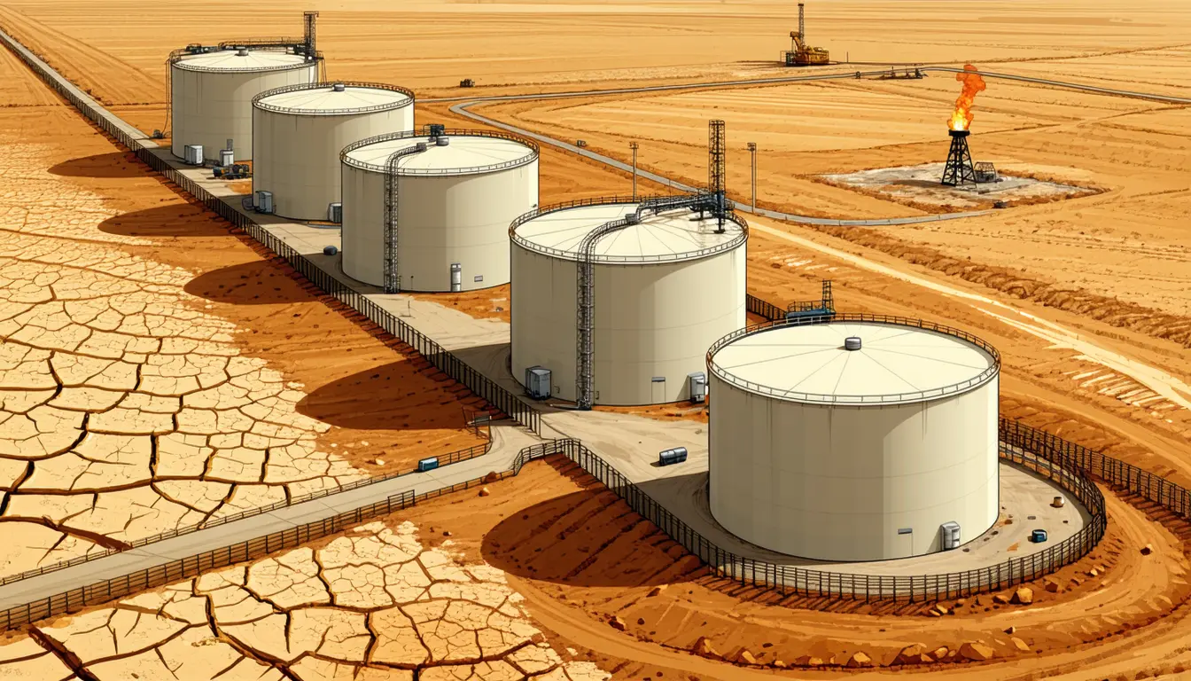 Illustration accompanying Washington takes 35% of a Venezuelan oil venture that must add 300,000 barrels a day by 2028