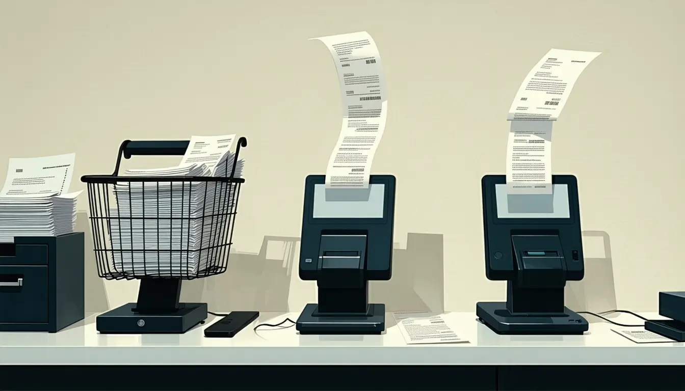 Illustration accompanying The name on the receipt assigns your tax registrations and your chargeback queue