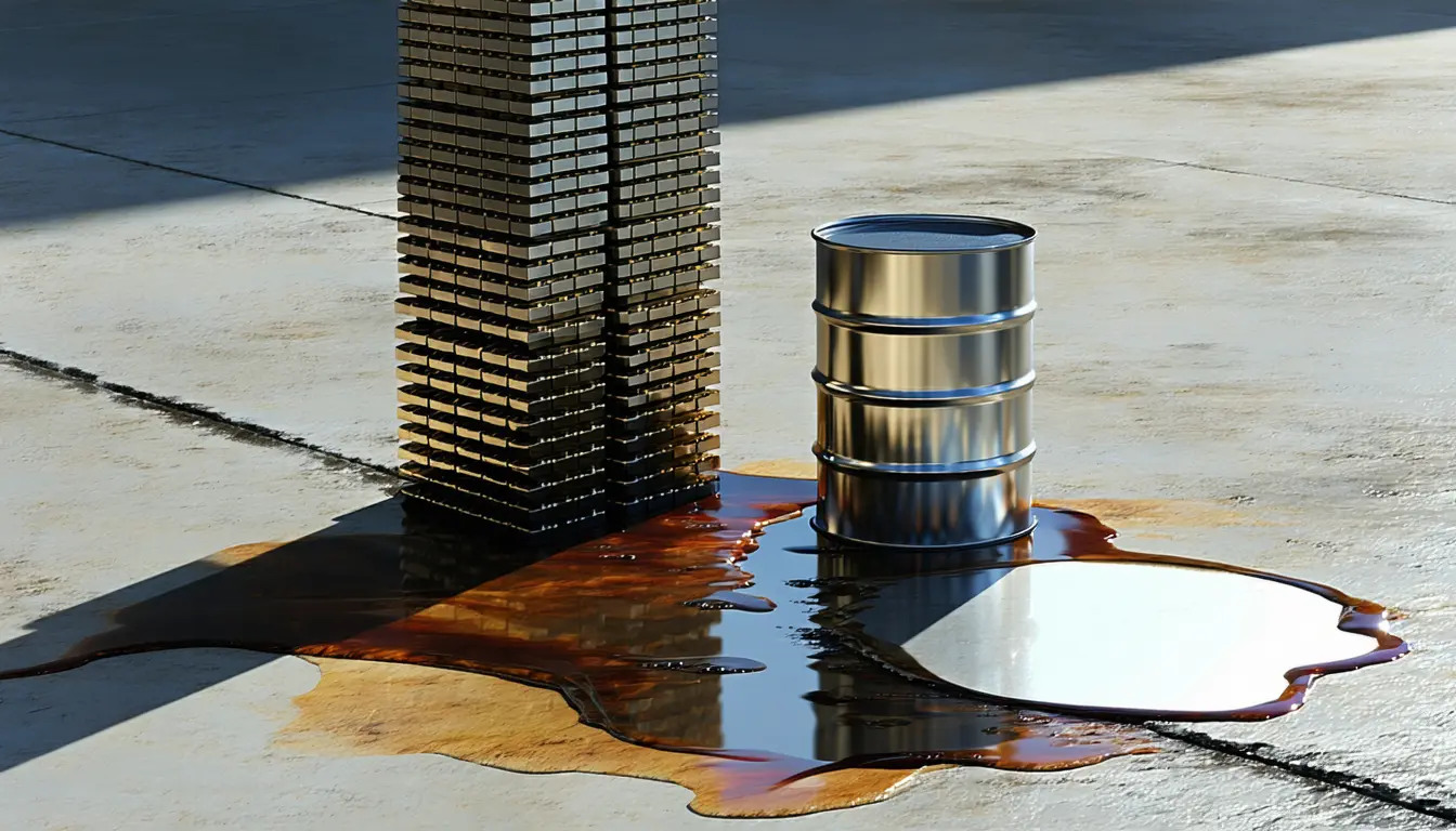 Illustration accompanying AMD tops $1 trillion market cap as bitcoin trades near $86,559, while oil prices slip