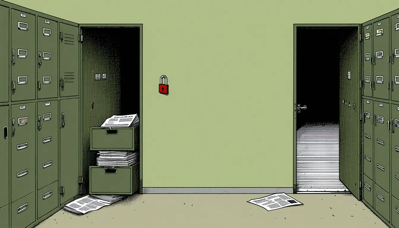 Illustration accompanying A three-year FDA pact opens the agency's nonpublic file to SEC reviewers