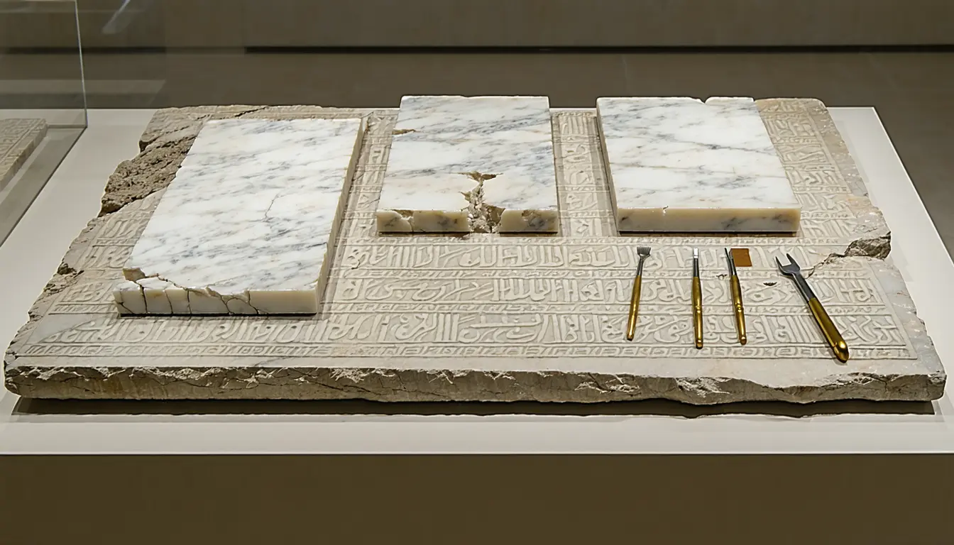 Illustration accompanying Austria's Ancient Greek model proposes missing words for scholars to choose between