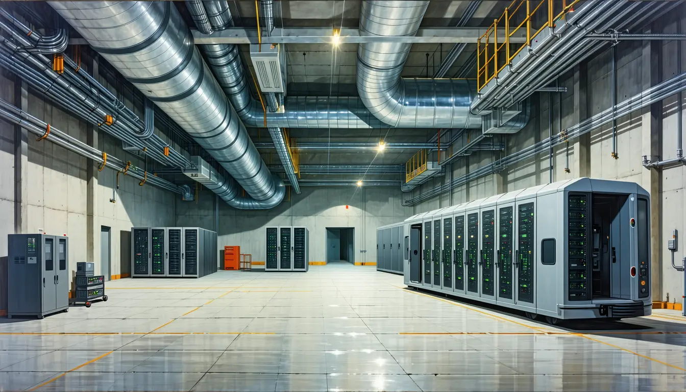 Illustration accompanying California now makes data centers prove their water and energy plans before approval