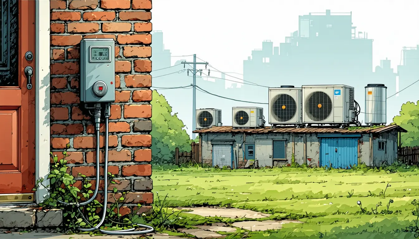 Illustration accompanying Data & Society fieldwork in Pennsylvania puts power bills at the front of data center opposition