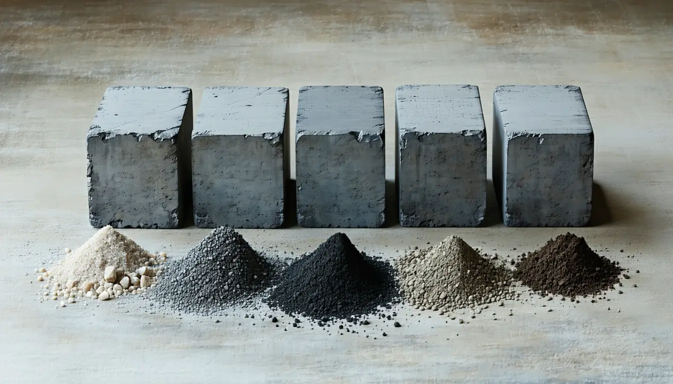 Illustration accompanying A zeolite and bamboo-biochar concrete gained 7.48% compressive strength in a six-mix comparison