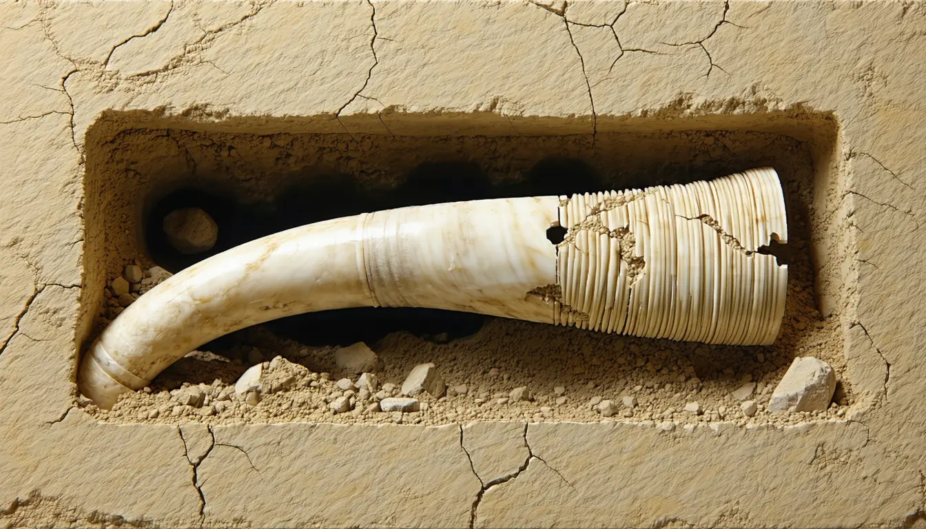 Illustration accompanying Archaeologists twisted rope in ten minutes through a 35,000-year-old ivory baton