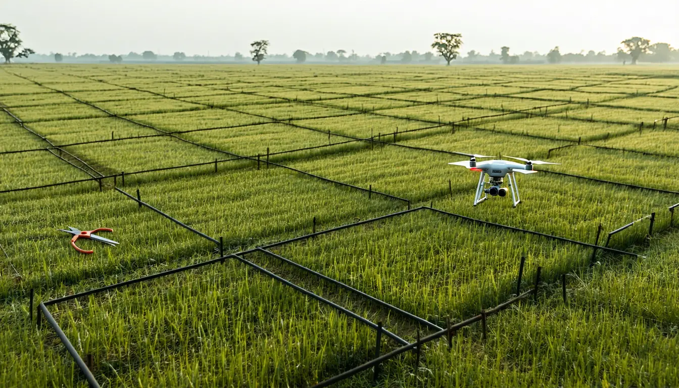 Illustration accompanying CSIRO is calibrating drone LiDAR against grass cut and weighed by hand at Boorowa