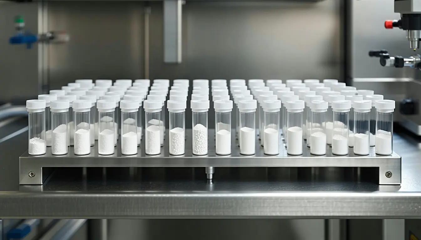 Illustration accompanying Stanford chemists synthesized the 20 polymers their models disagreed about most