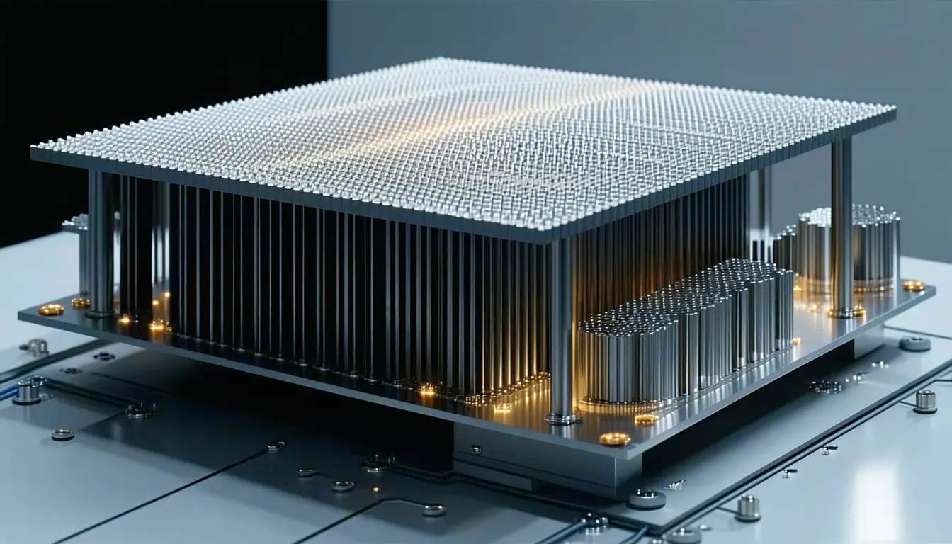 Illustration accompanying Wisconsin engineers simulate a nanostructure that makes light nonlinear at a ten-millionth of the power