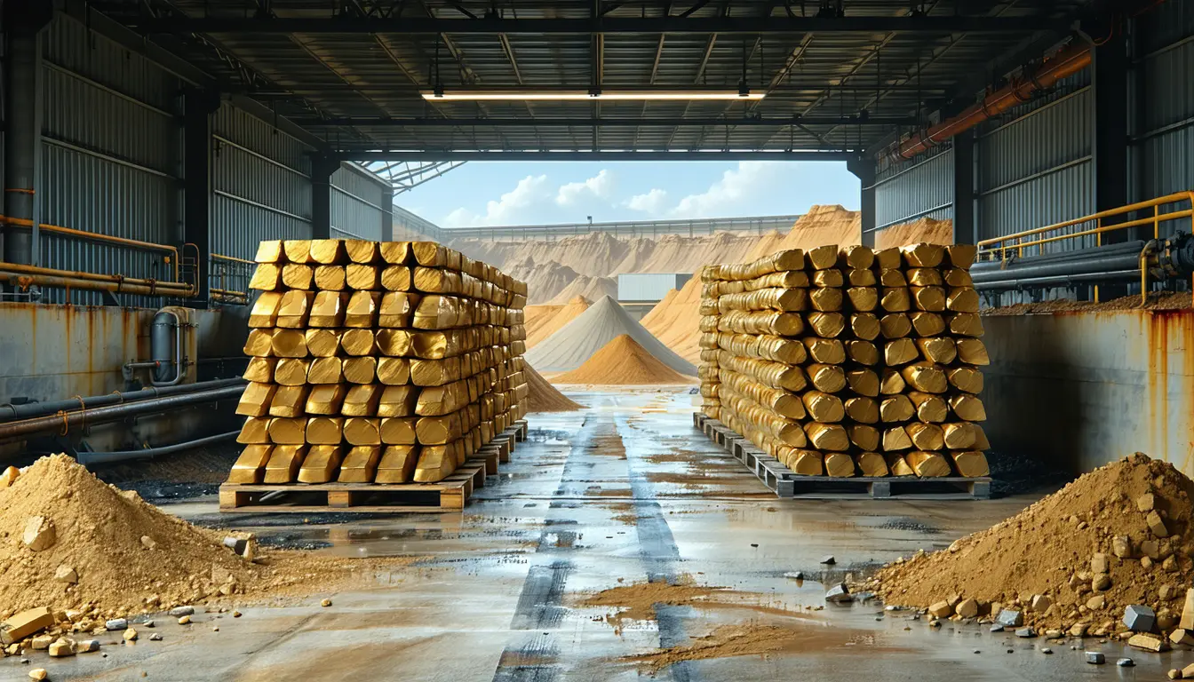Illustration accompanying Barrick nearly tripled free cash flow while mining 17% less gold