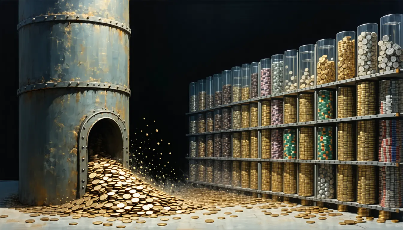 Illustration accompanying Bernstein's $10 trillion prediction-market forecast pegs financial assets' half on a 0.5% capture rate