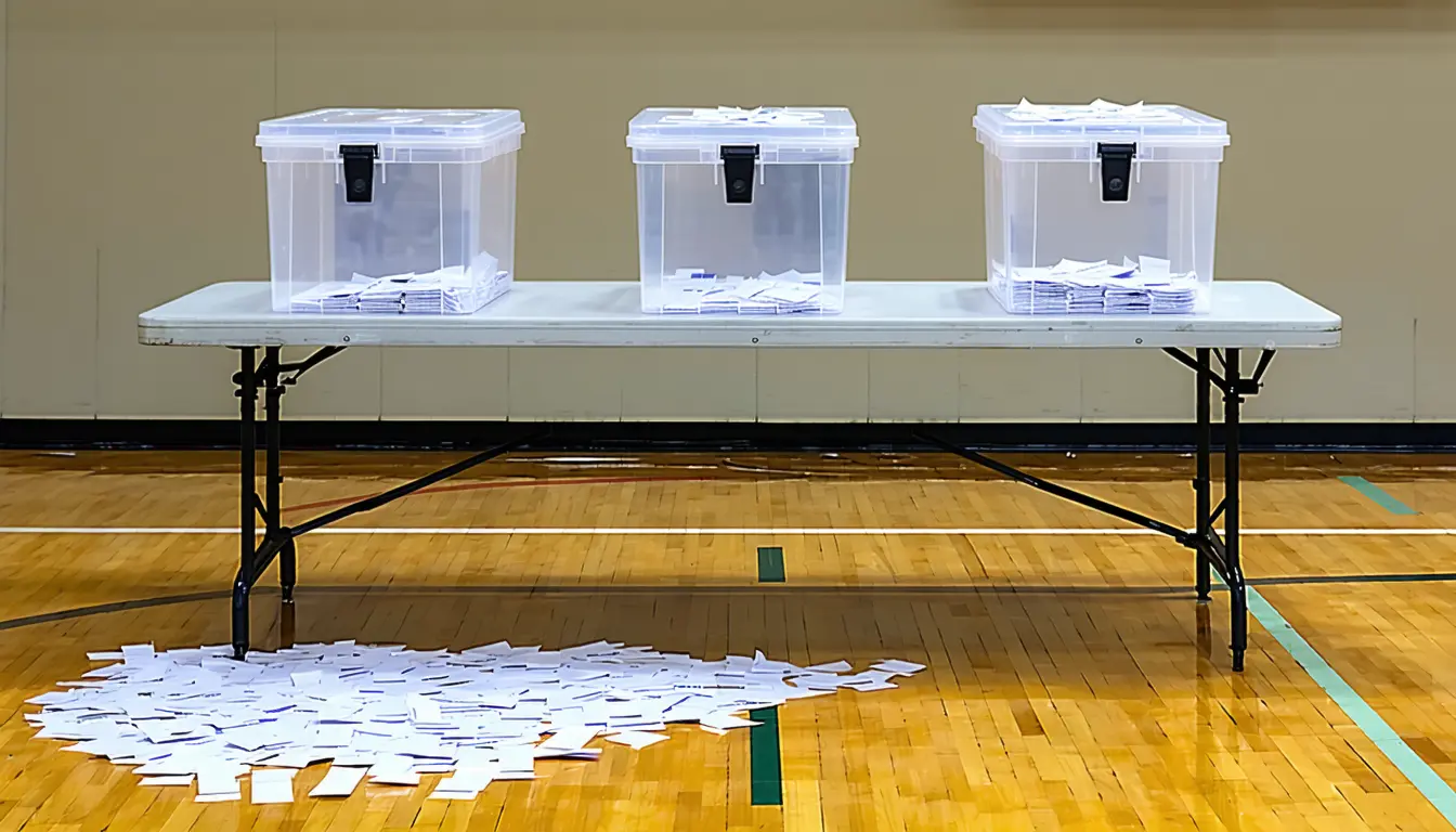 Illustration accompanying California's billionaire tax polls two points behind one of the measures that could void it