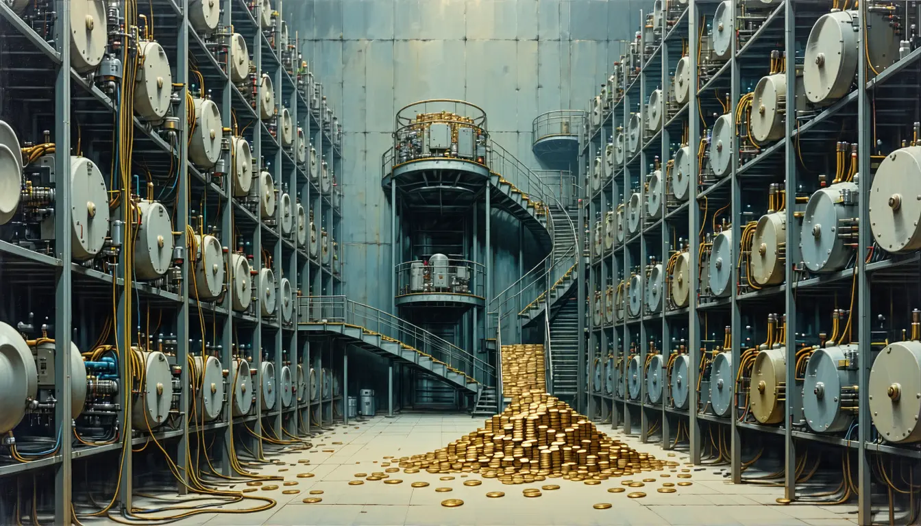 Illustration accompanying Fortitude will draw its new $50 million credit line in the coin it mines