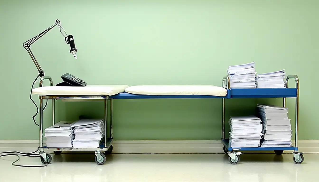 Illustration accompanying Medicine holds the public's one favourable view of AI while hospitals deploy it on notes