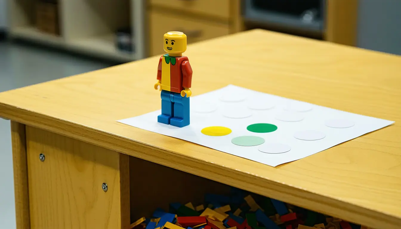 Illustration accompanying Children and adults paid a sticker to keep a puzzle shape out of the shredder