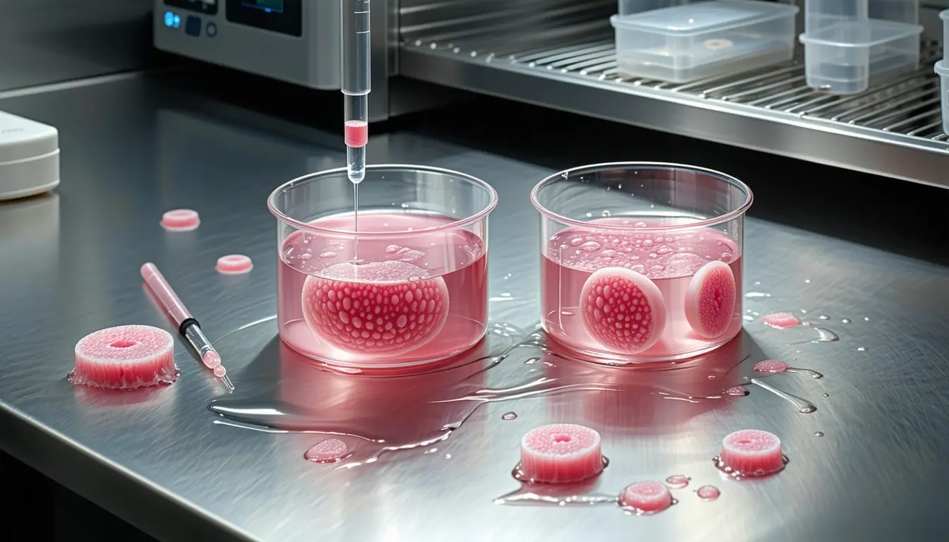 Illustration accompanying Human-gorilla hybrid cells show cartilage-cushioning genes dialed down on the human side
