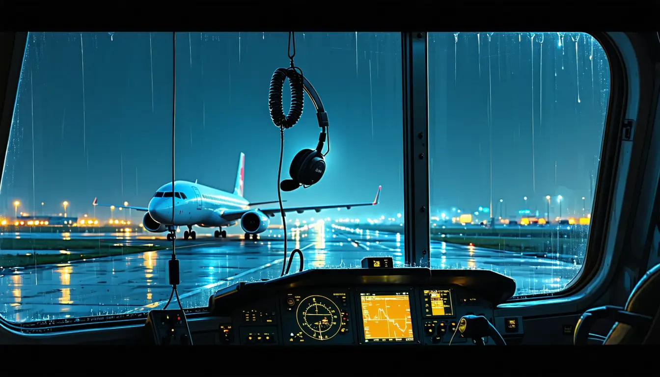 Illustration accompanying NASA and Boeing moved the taxi clearance from a controller's voice to a cockpit display in field tests