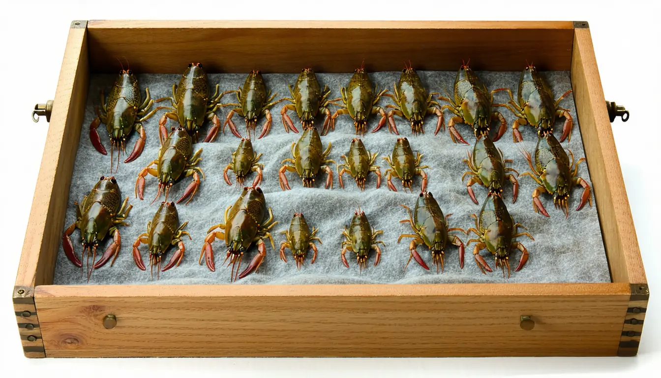 Illustration accompanying Twenty museum specimens put North America's crayfish size ceiling near 80 mm